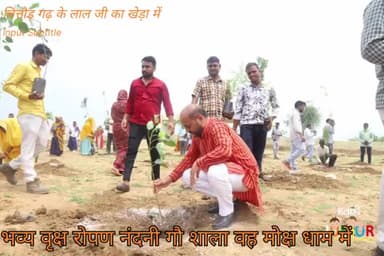 चित्तौड़ गढ़ । भव्य वृक्षारोपण लाल जी का खेड़ा ,लक्ष्मीपुरा बराडा ,नंदिनी गौशाला वह मोक्ष धाम में ग्रामीणों द्वारा किया