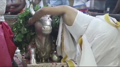 उज्जैन शहर: बाबा महाकाल के मंदिर में राज्यसभा सांसद एवं केंद्रीय राज्य मंत्री  बी.एल.वर्मा ने किया बाबा महाकाल के दर्शन