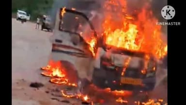 बानो: उकौली में शार्ट सर्किट से टाटा मैजिक वाहन में लगी आग, पुलिस को दी गई घटना की जानकारी