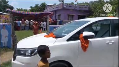 बीरपुर: केंद्रीय जल शक्ति राज्य मंत्री का वदिया गांव में किया गया अभिनंदन समारोह