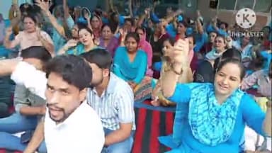 भिवानी: सामान्य अस्पताल भिवानी में NHM कर्मचारियों ने किया प्रदर्शन, सरकार से की पक्का करने की मांग