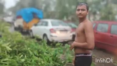 बिजनौर: बिजनौर मे नूरपुर मार्ग पर पैजानिया गांव के नजदीक तेज आंधी और बारिश के चलते सड़क पर गिरा पेड़।