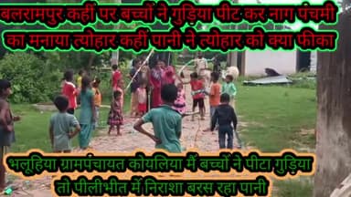 बलरामपुर समाचार नाग पंचमी का त्यौहार बरसात होने से पड़ा फीका कहानी बच्चों ने पीटा गुड़िया तो कहीं बरसात होने से लगी मायूसी हाथ एस बी शुक्ल क्रांति