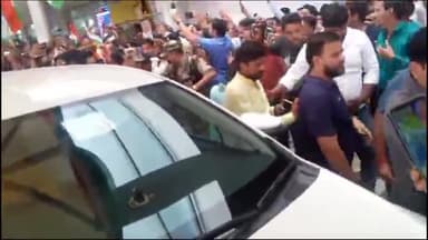 ओलंपियन ललित उपाध्याय व राजकुमार पाल एयरपोर्ट पहुंचे हुवा भव्य स्वागत