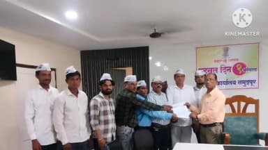 समुद्रपूर: जिल्हात ओला दुष्काळ घोषित करा :आम आदमी पार्टीची शहरातील तहसिलदारांमार्फत मुख्यमंत्र्यांकडे निवेदनातून मागणी