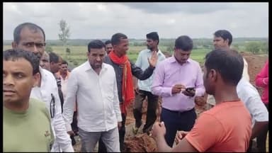 बिरनी: खरखरी गाँव में जलमीनार निर्माण कार्य का ग्रामीणों ने किया विरोध