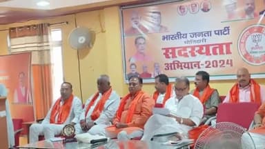 मोतिहारी: मोतिहारी के गांधी कांप्लेक्स बेलबनवा में भाजपा के द्वारा सदस्यता अभियान को लेकर कार्यशाला का किया गया आयोजन