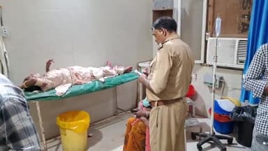 फिरोज़ाबाद: सागर रत्ना होटल के पास हाइवे पर सड़क पर मृत पड़ी गाय से टकरा कर बाइक पलटी,दाम्पति घायल