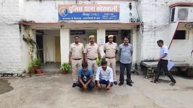 धौलपुर: व्यक्ति के अपहरण व जबरन वसूली के मामले में फरार दो आरोपियों को कोतवाली थाना पुलिस ने किया गिरफ्तार
