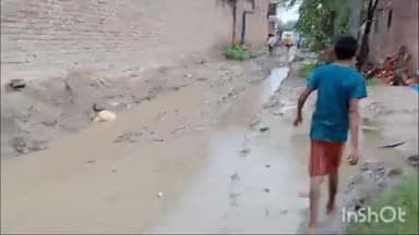 जलालाबाद: गांव रघुनाथपुर में बरसात में गलियां बनी तालाब ग्रामीणों का निकलना मुश्किल, एसडीएम से की शिकायत