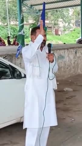 बसपा इनेलो गठबंधन प्रत्यशी परचार करता हुआ