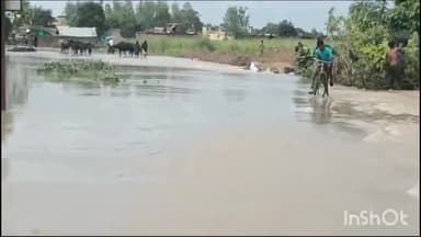 निघासन: तिकुनिया कोतवाली क्षेत्र के नया पिंड,डांगा व सूरत नगर समेत दर्जनों गांव में आई बाढ़ के कारण टापू में हुई तब्दील