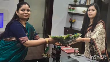 कोचस: कोचस जिला पार्षद नीलम पटेल के द्वारा नए जिला पदाधिकारी का किए  स्वागत।