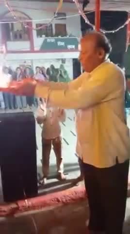 रणायरा में मुख्य अतिथि के रुप देवीलाल जी ने की गणेश जी की आरती