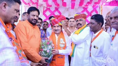 खींवसर: भाजपा प्रदेश अध्यक्ष मदन राठौड़ पहुंचे नागौर, खींवसर में किया गया भव्य स्वागत