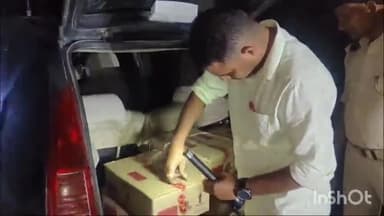 भभुआ: अवखरा नदी पुल के पास कार छोड़कर चालक हुआ फरार,उत्पाद पुलिस ने कार से 99 लीटर शराब किया बरामद