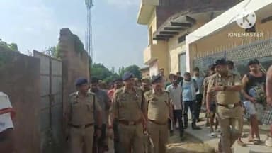 प्रतापगढ़: एडीजी भानु भास्कर एसपी प्रतापगढ़ एसपी सुल्तानपुर आईजी प्रेम गौतम रामगंज बाजार पहुंचकर खगाली हकीकत