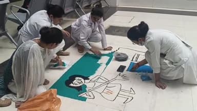 शाजापुर: स्वच्छता ही सेवा अभियान के तहत शाजापुर जिला अस्पताल में निबंध प्रतियोगिता और रंगोली प्रतियोगिता का आयोजन किया गया