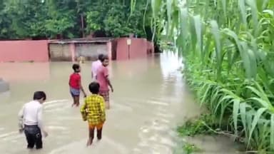 जोगापट्टी: हल्की बारिश में मच्छरगावा नगर पंचायत के विकास के दावे हुए फेल, सड़कों पर लगा पानी, हुआ जलमग्न