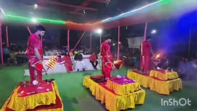 चौथम: चौथम दुर्गामंदिर परिसर में महाआरती का आयोजन, एसपी चंदन कुशवाहा हुए शामिल