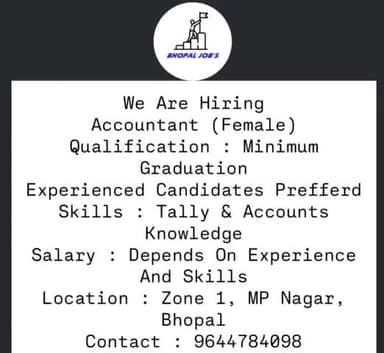 इस वेकेंसी को अपने दोस्तो के साथ शेयर करे। ❤️

#Bhopal #Bhopaljobs #Vacancy #Jobs #Madhyapradesh