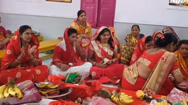 झाडोल: माँ पद्मावती की नवरात्रि विसर्जन के साथ हुई गोद भराई रस्म