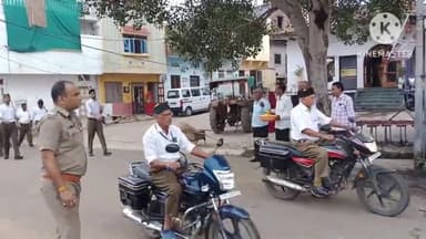 जीरन: जीरन में निकला राष्ट्रीय स्वयं सेवक संघ का पथ संचलन, जगह-जगह पुष्प वर्षा से हुआ स्वागत