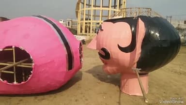 खबर औरैया से नुमाइश मैदान में 45 फुट के रावण की पुतले का होगा दहन