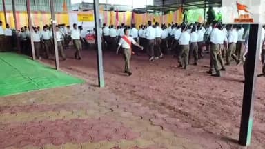 झिरन्या: झिरन्या में राष्ट्रीय स्वयंसेवक संघ का विजयादशमी उत्सव पथ संचलन