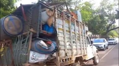 शिवपुरी नगर: पेट्रोल सहित गृहस्थी का सामान लेकर SP ऑफिस पहुंची फतेहपुर निवासी महिला,  ससुरालियों पर लगाया प्रताड़ित करने का आरोप