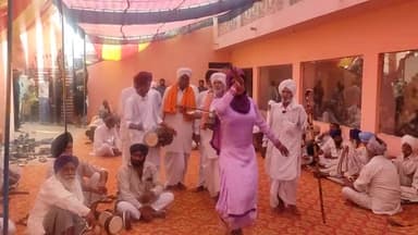 मुलाना स्थित मारकंडा मंदिर पर गरबड़े के मेलेके दौरान अखाड़े का आयोजन