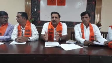 झुंझुनू: भारतीय किसान संघ ने 9 सूत्री मांगों को लेकर शहर के निजी रेस्टोरेंट में की प्रेस वार्ता