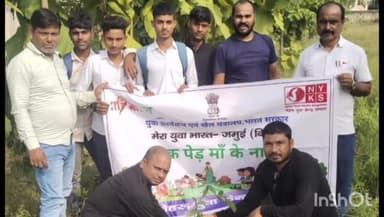 बरहट: उच्च विद्यालय मलयपुर परिसर में एक पेड़ मां के नाम अभियान के तहत लगाए गए दर्जन भर से अधिक पौधे