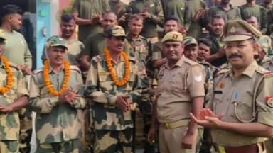 मुरादाबाद: कुंदरकी विधानसभा उपचुनाव को सकुशल संपन्न कराने के लिए बीएसएफ के जवानों का मुरादाबाद आगमन पर पुलिस ने किया स्वागत