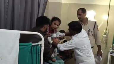 शाजापुर: बीजाना जोड़ पर मोटरसाइकिल का टायर फटने से पति-पत्नी और दो बच्चे घायल, डायल 100 ने जिला अस्पताल पहुंचाया