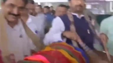 कांके: रांची हवाई अड्डे पर कांग्रेस महासचिव के. सी वेणुगोपाल का किया गया स्वागत