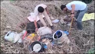 गायघाट: धोबौली गांव में झाड़ियों में मिनी देसी शराब की फैक्ट्री मिली, पुलिस ने की छापेमारी