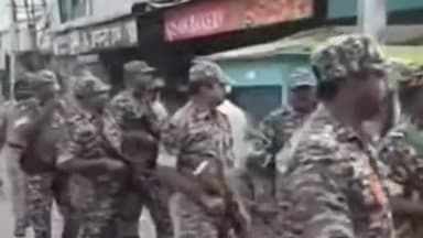 परळी: निवडणुकीच्या अनुषंगाने परळीत जवानांच्या वतीने पथसंचलननाकारण्यात आले