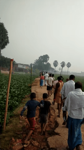 भैंसा के मारन के बाद पूरे गांव पहुंचा देखने #poswa