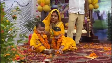 चूरू: चांदनी चौक में आयोजित भागवत कथा में भगवान श्रीकृष्ण के जन्म पर श्रद्धालु झूमे