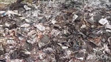 रॉबर्ट्सगंज: चन्द्रगुप्त मौर्य इंटर कालेज मधुपुर परिसर में जली हुई अवस्था में मिलीं दर्जनों पेटी कीड़े मारने और आयरन की दवाएं