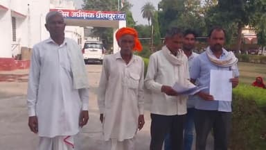 धौलपुर: पीड़ितों ने आढ़तियों को उधार दी गई सरसों के रुपए दिलाने की मांग को लेकर SP को कार्यालय में दिया शिकायती पत्र