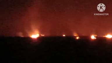 प्रतापगढ़: प्रतापगढ़ जनपद में किसान प्रशासनिक कार्रवाई से बचने के लिए रात में जला रहे फसल अवशेष