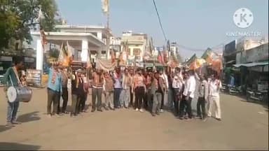 भूपालसागर: पंचायत समिति परिसर में भाजपा के पदाधिकारियों ने प्रधान की अगुवाई में उप चुनावों में पार्टी की जीत का जश्न मनाया