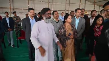 कांके: सीएम ने मोरहाबादी मैदान में शपथ ग्रहण समारोह स्थल का लिया जायजा