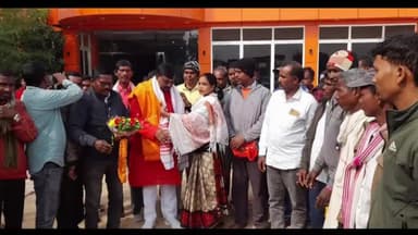 पांकी: विधायक कुशवाहा डॉक्टर शशि भूषण मेहता का उरांव सरना समाज ने किया स्वागत