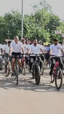 जिला प्रशासन द्वारा आयोजित स्वच्छता ही सेवा भावना 2024 के अंतर्गत स्वच्छता साइकिल रैली कार्यक्रम  में बतौर मुख्य अतिथि के रूप में शामिल होकर साइकिल में नगर भ्रमण किया l इस दौरान आम जनमानस को स्वयं एवं सार्वजानिक स्थानों को स्वच्छ बनाए रखने