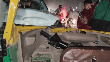 ज्ञानपुर: थानीपुर में डीआईओएस की गाड़ी से ऑटो की टक्कर, तीन लोग गंभीर रूप से घायल