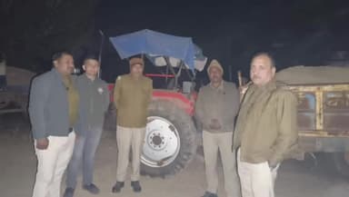 सिंगरौली: म्यार नदी से रेत चोरी करते ट्रैक्टर को शासन चौकी पुलिस ने किया ज़ब्त