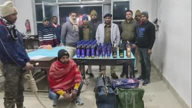कहरा: कहरा गांव में मद्य निषेध विभाग की पुलिस ने छापेमारी कर विदेशी शराब के साथ एक कारोबारी को किया गिरफ्तार